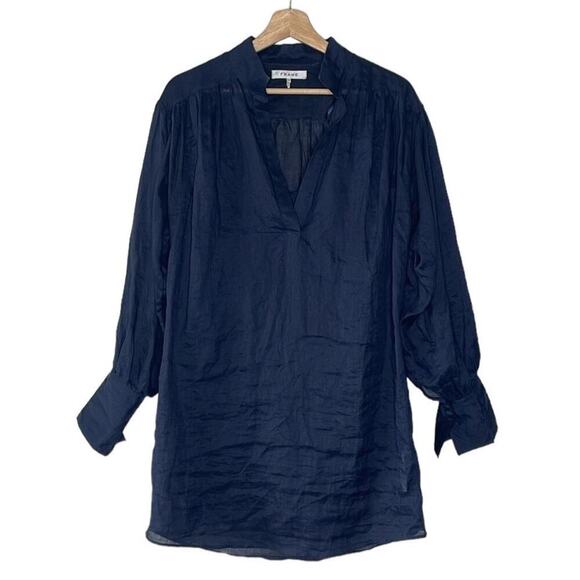 FRAME LONG SLEEVE OVERSIZED NAVY TUNIC SIZE S/P - Picture 1 of 6